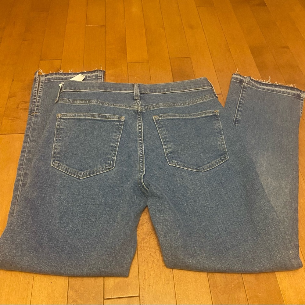 GAP Size 28 6 Vintage Slim High Rise Blue Raw Hem Slits to Hem Women's Jeans New - Picture 6 of 12
